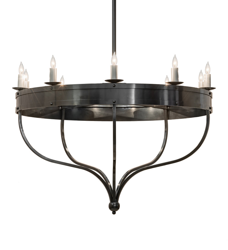 Meyda Tiffany 215483 Ten Light Chandelier, Charcoal Grey