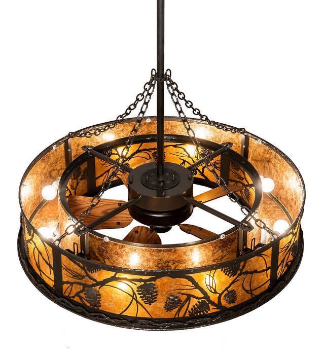 Meyda Tiffany 215528 Eight Light Chandel-Air, Timeless Bronze