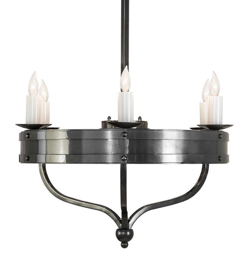 Meyda Tiffany 215651 Six Light Chandelier, Charcoal Grey