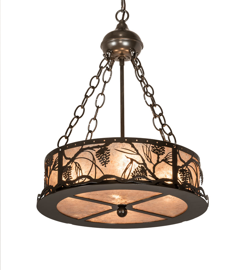Meyda Tiffany 215902 Four Light Pendant, Timeless Bronze