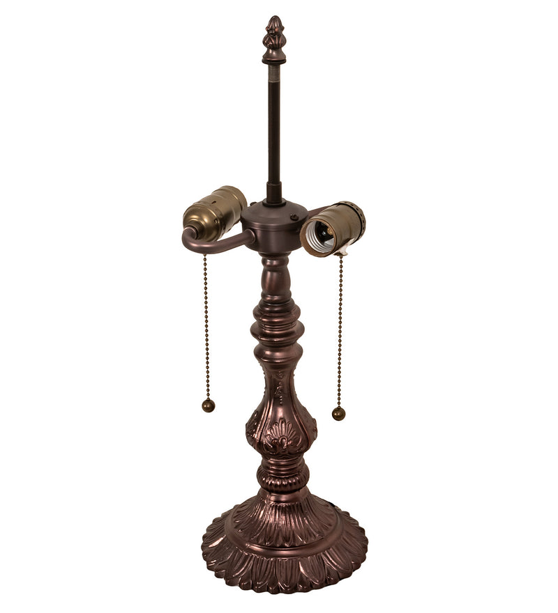 Meyda Tiffany 216629 Two Light Table Lamp, Mahogany Bronze