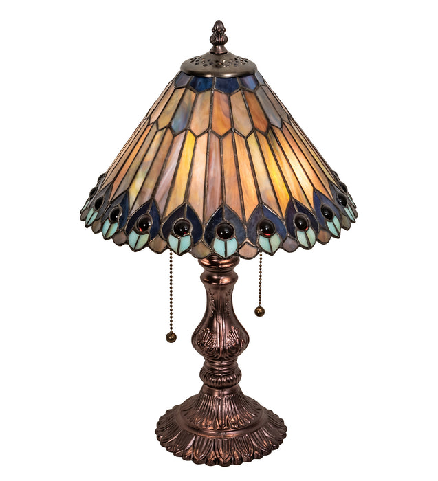 Meyda Tiffany 217002 Two Light Accent Lamp, Mahogany Bronze