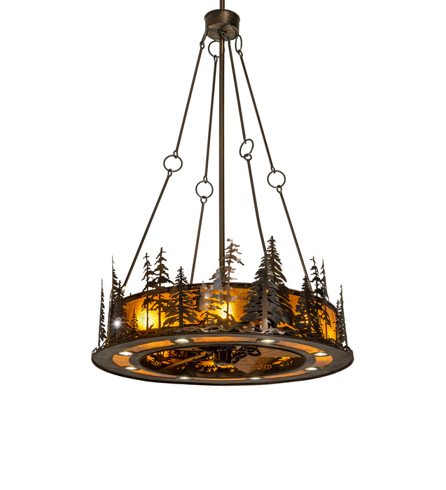 Meyda Tiffany 217226 Eight Light Chandel-Air, Antique Copper,Burnished