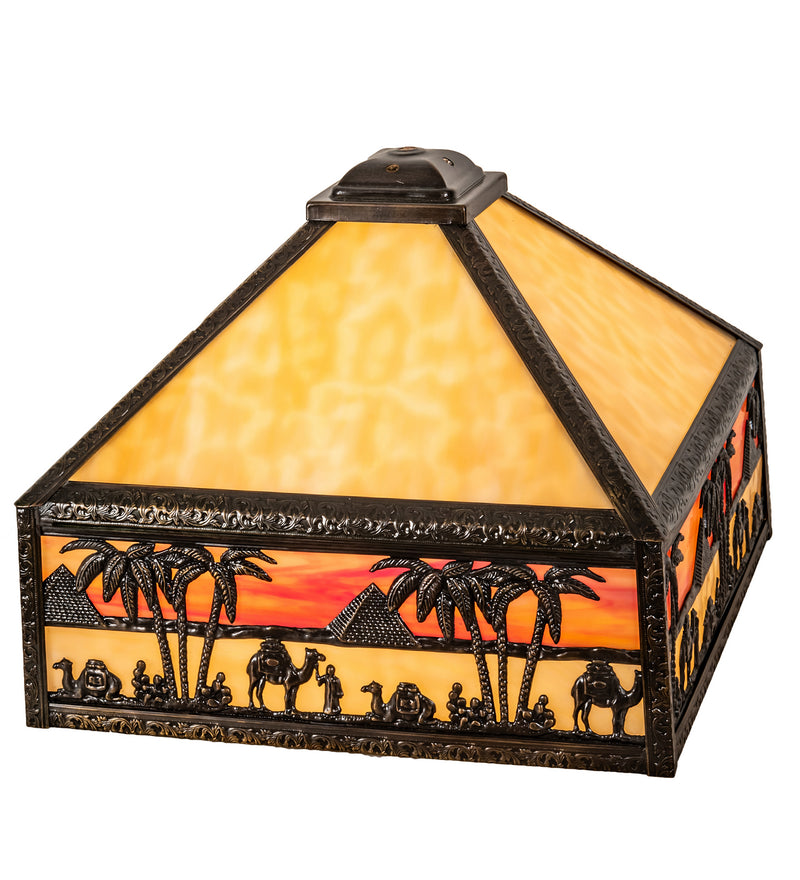 Meyda Tiffany 217638 Shade, Craftsman Brown Highlighted