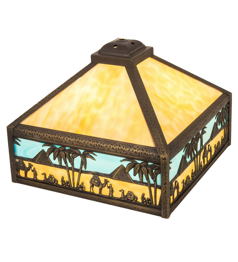 Meyda Tiffany 217722 Shade, Craftsman Brown Highlighted
