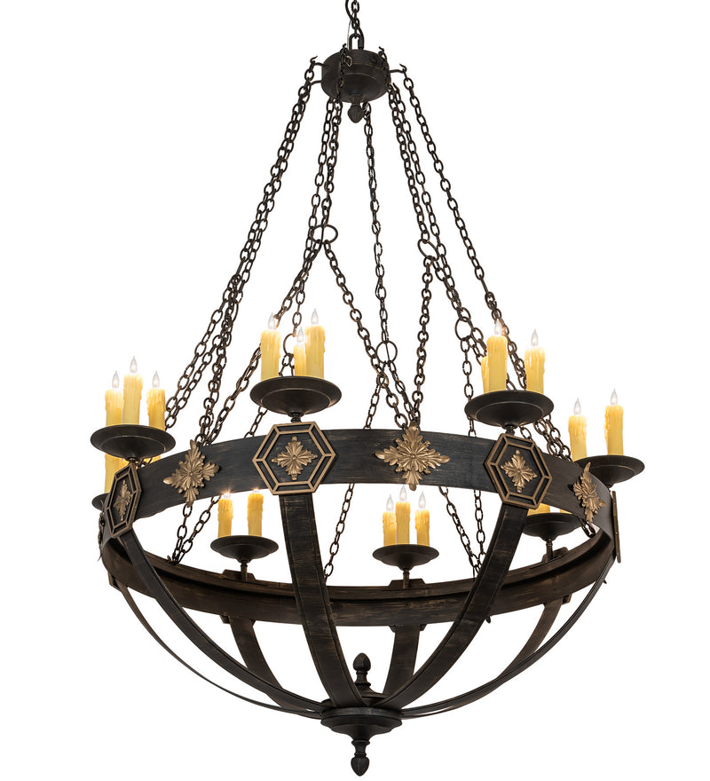 Meyda Tiffany 217800 24 Light Chandelier, Flemish W/ Relief