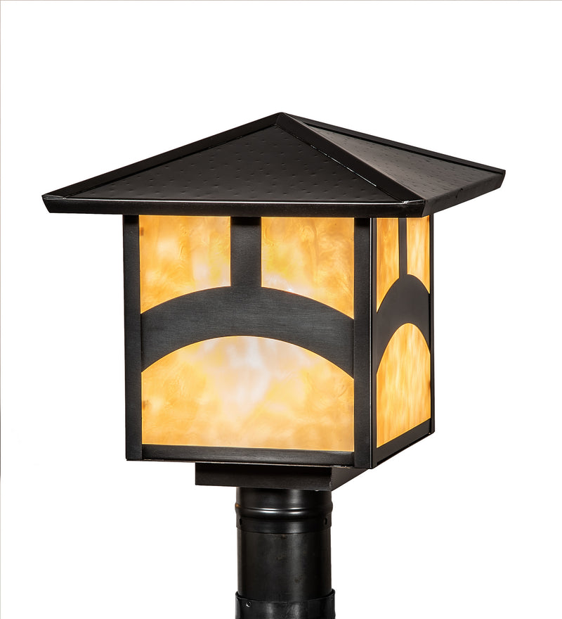 Meyda Tiffany 39312 One Light Post Mount, Craftsman Brown