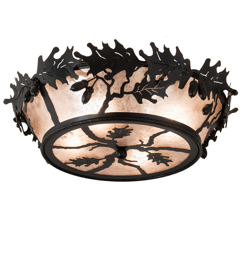 Meyda Tiffany 51000 Four Light Flushmount, Textured Black