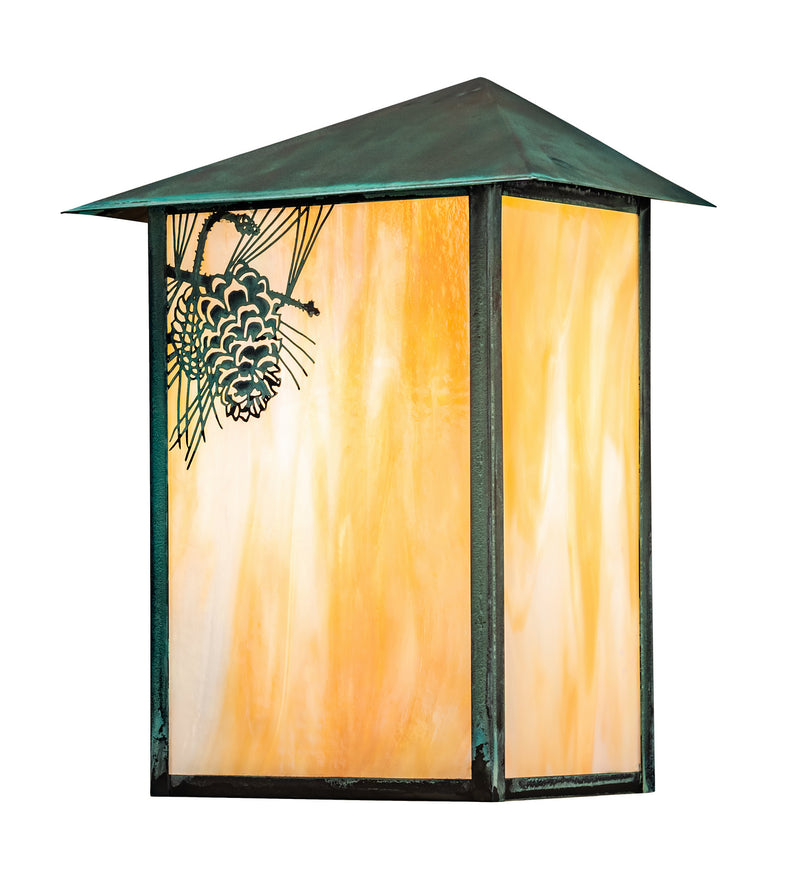 Meyda Tiffany 73552 One Light Wall Sconce, Craftsman Verdi