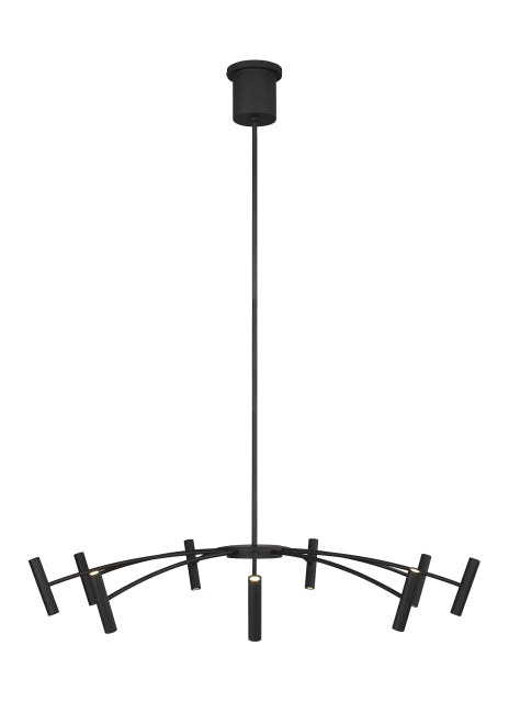 Visual Comfort Modern 700ARL40B-LED930 LED Chandelier, Matte Black