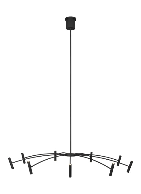 Visual Comfort Modern 700ARL55B-LED930 LED Chandelier, Matte Black