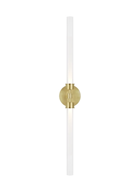 Visual Comfort Modern 700BCLNG2NB-LED930 LED Bath, Natural Brass