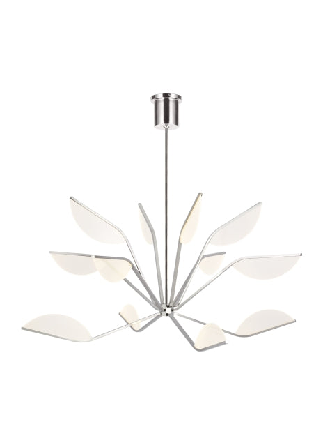 Visual Comfort Modern 700BLT48N-LED930 LED Chandelier, Polished Nickel