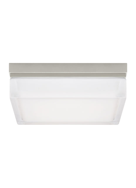 Visual Comfort Modern 700BXLS-LED3 LED Flush Mount, Satin Nickel