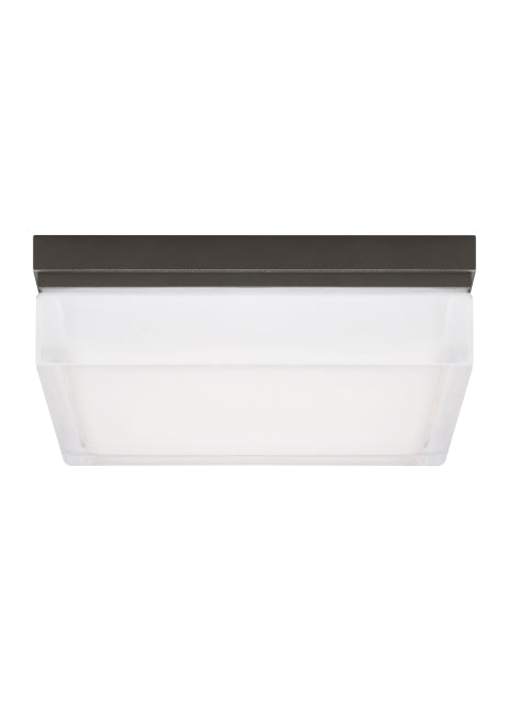Visual Comfort Modern 700BXLZ-LED3 LED Flush Mount, Antique Bronze