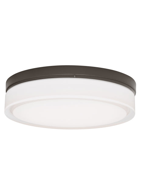 Visual Comfort Modern 700CQLZ-LED LED Flush Mount, Antique Bronze