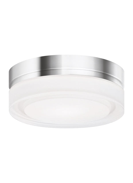 Visual Comfort Modern 700CQSC-LED3 LED Flush Mount, Chrome