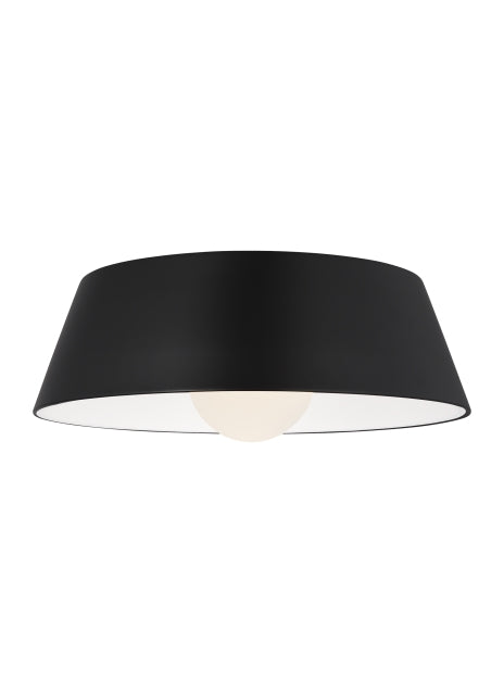 Visual Comfort Modern 700FMJNIB-LED930 LED Flush Mount, Matte Black