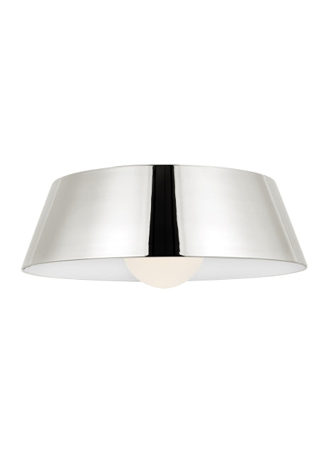 Visual Comfort Modern 700FMJNIN-LED930 LED Flush Mount, Polished Nickel
