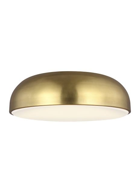 Visual Comfort Modern 700FMKOSA13R-LED930 LED Flush Mount, Aged Brass