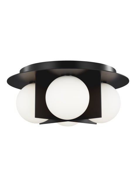Visual Comfort Modern 700FMOBLB LED Flush Mount, Matte Black