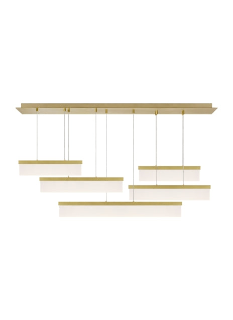 Visual Comfort Modern 700LSSWPR-LED930 LED Suspension, Aged Brass