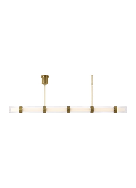 Visual Comfort Modern 700LSWIT6R-LED930 LED Suspension, Aged Brass