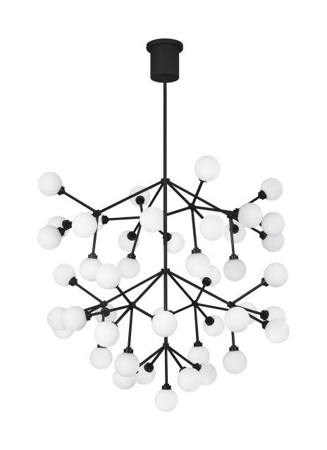 Visual Comfort Modern 700MRAGWB-LED927 LED Chandelier, Matte Black