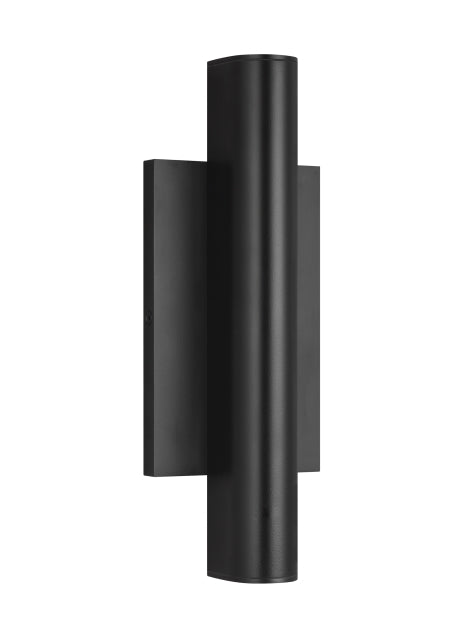 Visual Comfort Modern 700OWCHA93012BUDUNVS LED Outdoor Wall Lantern, Black