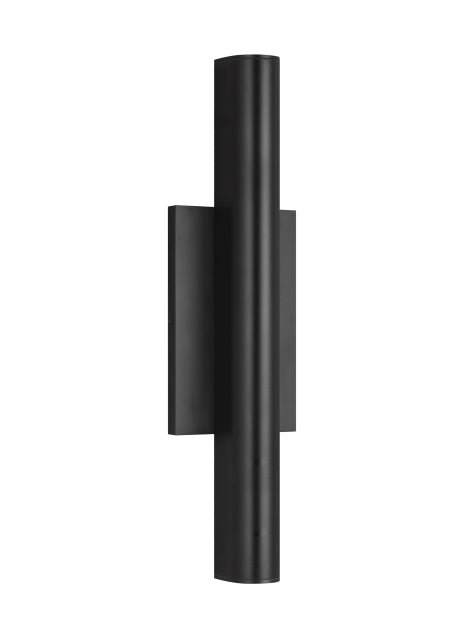 Visual Comfort Modern 700OWCHA93017BUDUNVS LED Outdoor Wall Lantern, Black