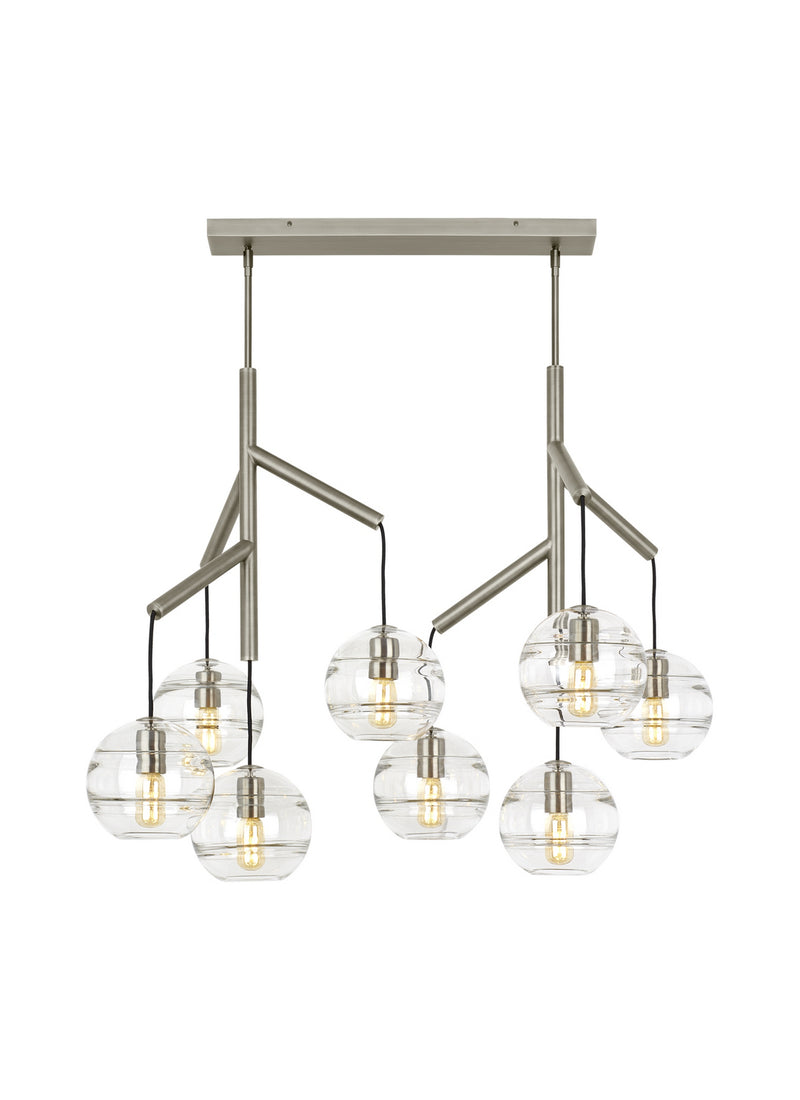 Visual Comfort Modern 700SDNMPL2CS-LED927 LED Chandelier, Satin Nickel