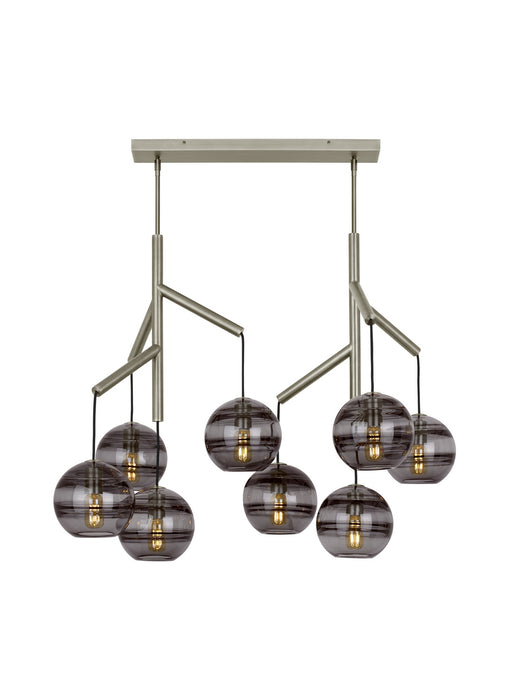 Visual Comfort Modern 700SDNMPL2KS-LED927 LED Chandelier, Satin Nickel