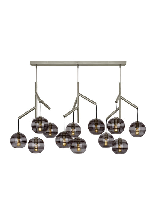 Visual Comfort Modern 700SDNMPL3KS-LED927 LED Chandelier, Satin Nickel