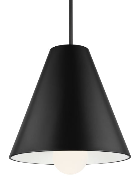 Visual Comfort Modern 700TDJNIB-LED930 LED Pendant, Matte Black