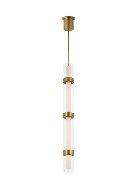 Visual Comfort Modern 700TDWIT4R-LED930 LED Pendant, Aged Brass