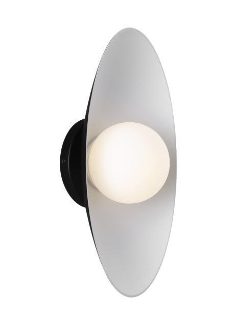 Visual Comfort Modern 700WSJNI13BW-LED930 LED Wall Sconce, Matte Black / Matte White