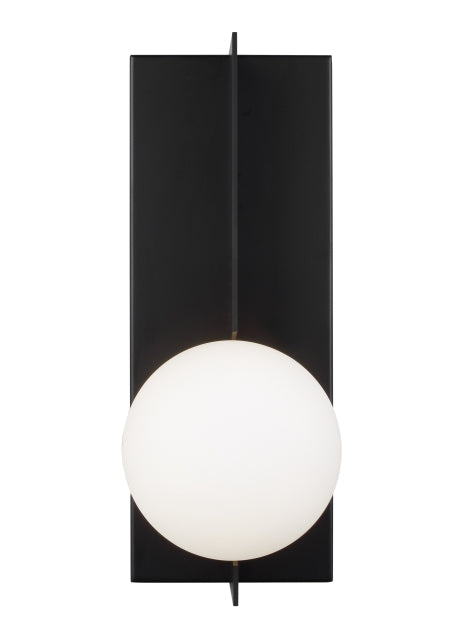 Visual Comfort Modern 700WSOBLB One Light Wall Sconce, Matte Black