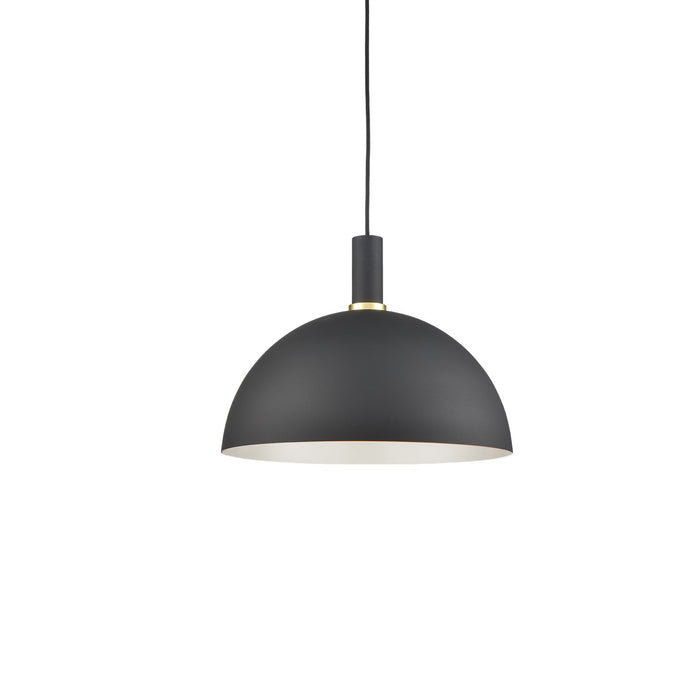 Kuzco Lighting 492316-BK/GD One Light Pendant, Black With Gold Detail