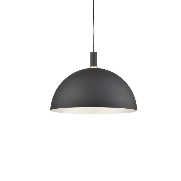 Kuzco Lighting 492324-BK/GD One Light Pendant, Black With Gold Detail