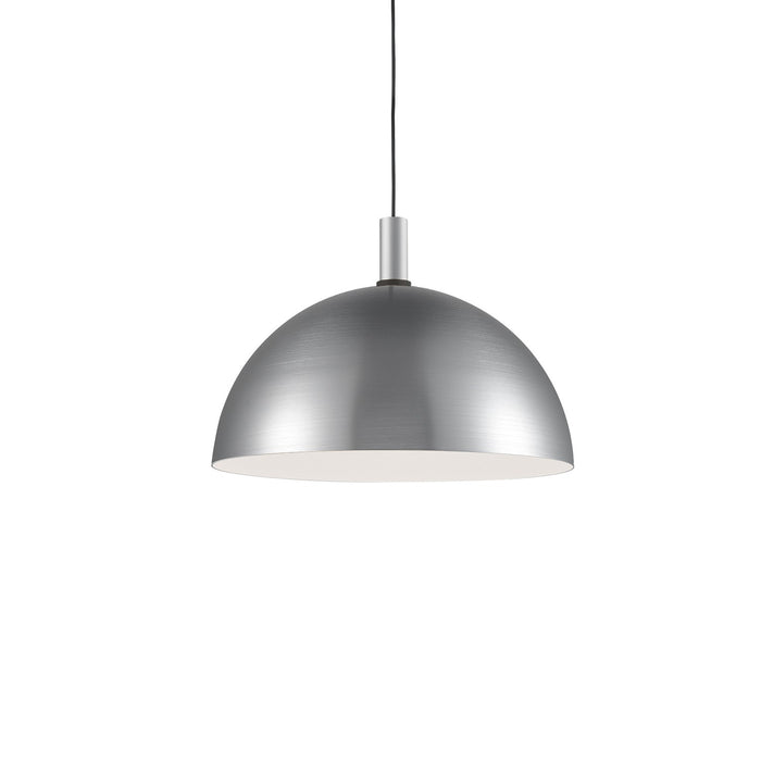 Kuzco Lighting 492324-BN/BK One Light Pendant, Brushed Nickel With Black Detail