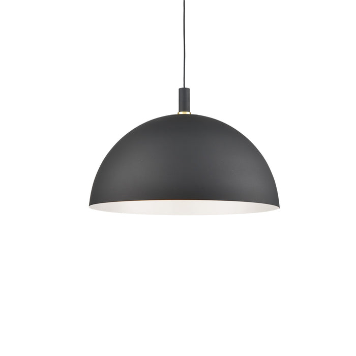 Kuzco Lighting 492332-BK/GD One Light Pendant, Black With Gold Detail