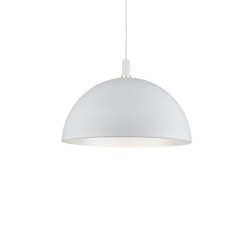 Kuzco Lighting 492332-WH/GD One Light Pendant, White With Gold Detail