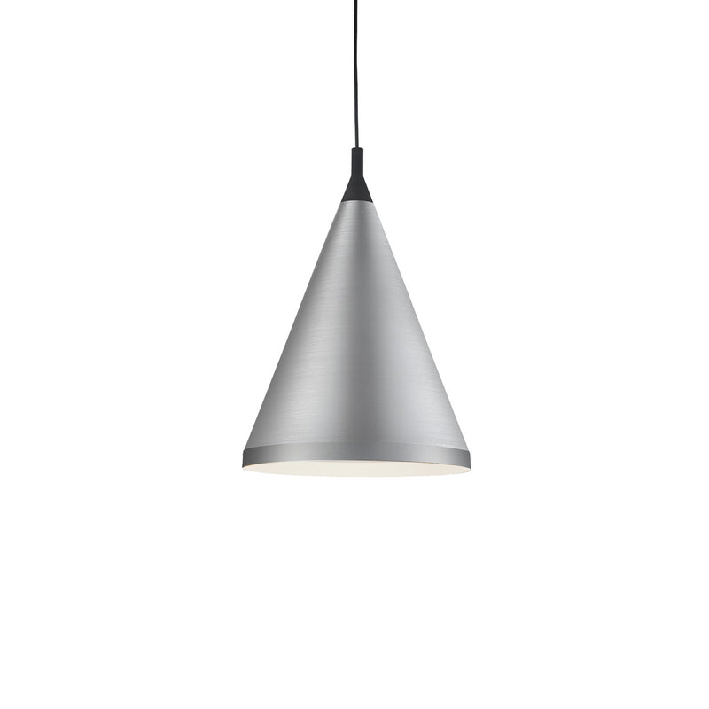 Kuzco Lighting 492716-BN/BK One Light Pendant, Brushed Nickel With Black Detail