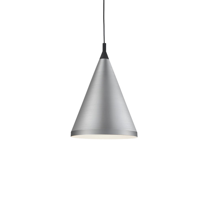 Kuzco Lighting 492716-BN/BK One Light Pendant, Brushed Nickel With Black Detail
