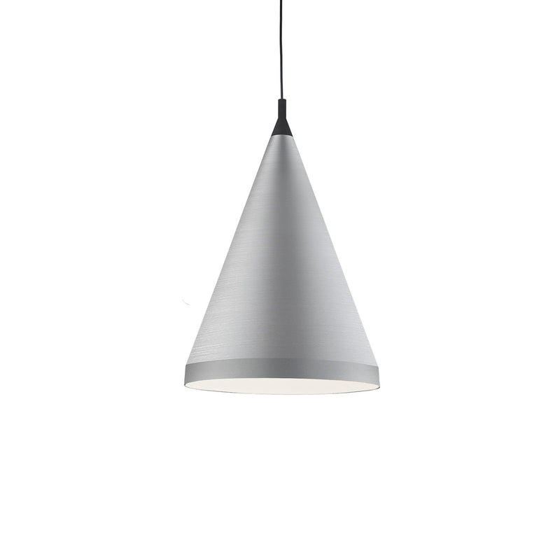 Kuzco Lighting 492722-BN/BK One Light Pendant, Brushed Nickel With Black Detail