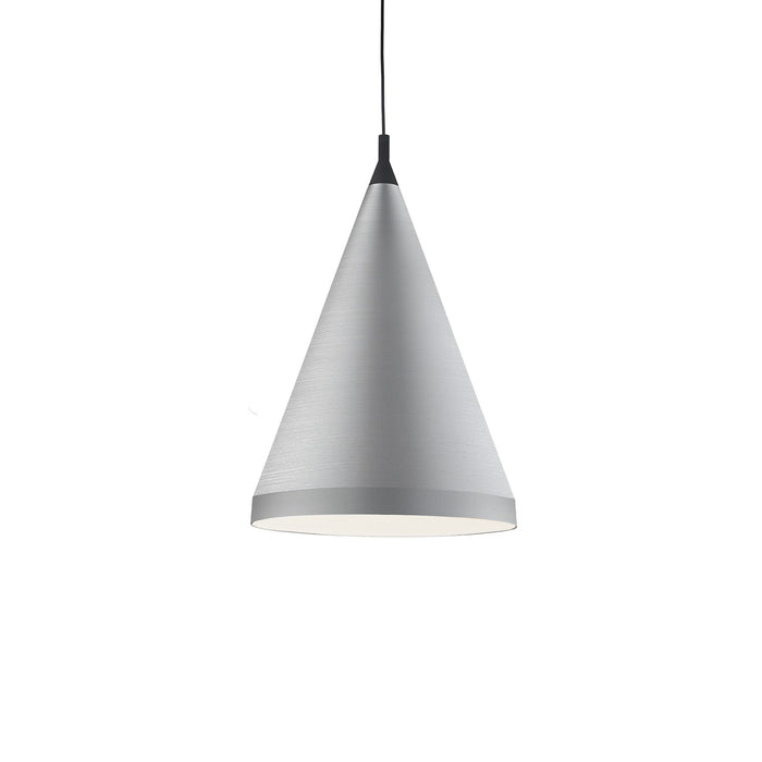 Kuzco Lighting 492722-BN/BK One Light Pendant, Brushed Nickel With Black Detail