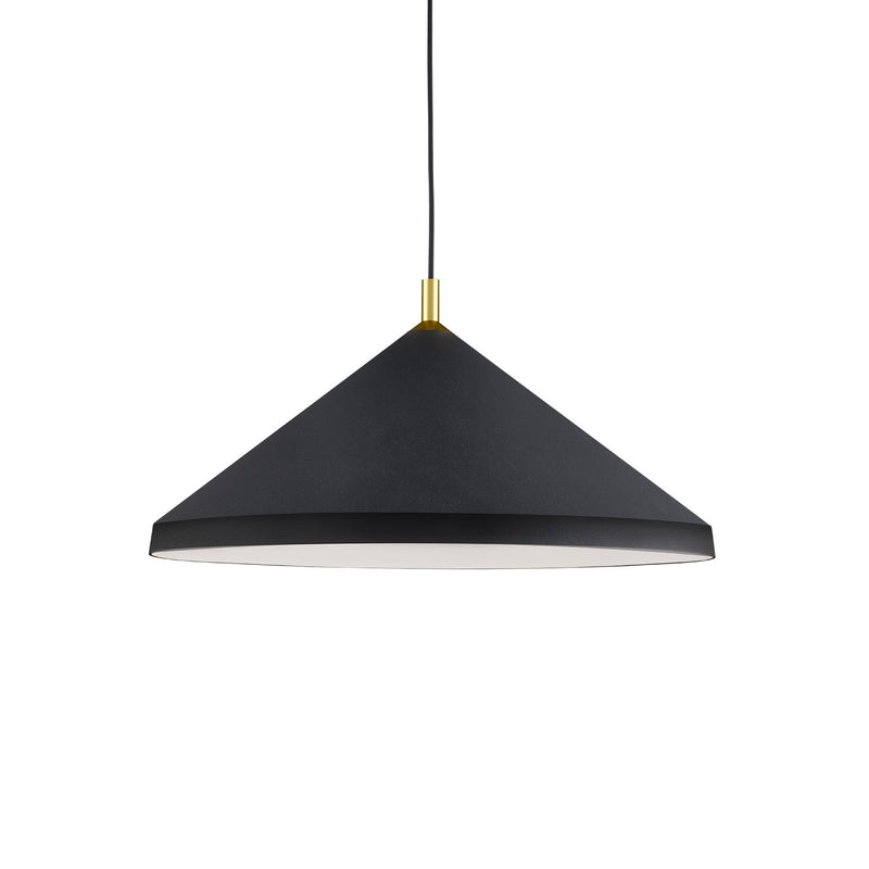 Kuzco Lighting 493126-BK/GD One Light Pendant, Black With Gold Detail