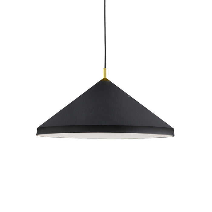 Kuzco Lighting 493126-BK/GD One Light Pendant, Black With Gold Detail