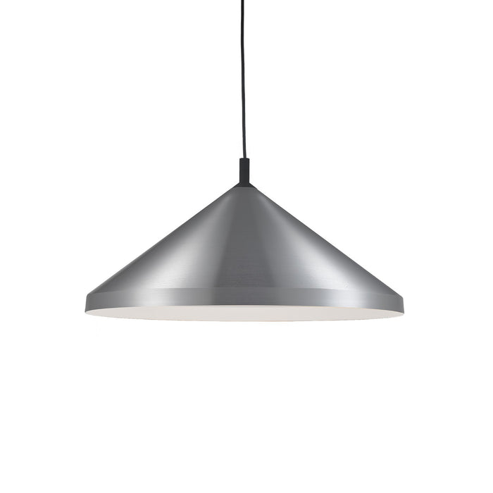 Kuzco Lighting 493126-BN/BK One Light Pendant, Brushed Nickel With Black Detail