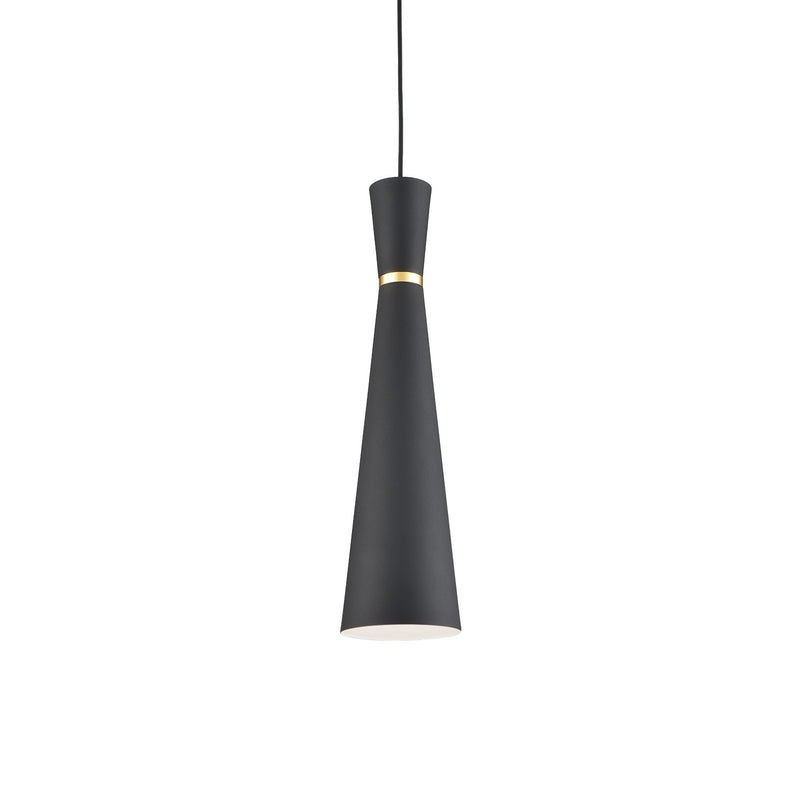 Kuzco Lighting 493206-BK/GD One Light Pendant, Black With Gold Detail